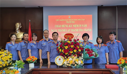 Viện KSND thành phố Hà Nội chúc mừng 35 năm thành lập Thanh tra ngành...